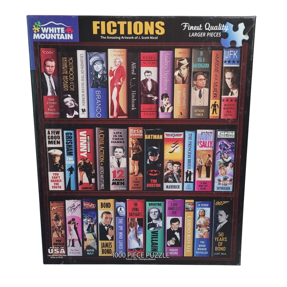 White Mountain Fictions Movies Books J Scott Nicol 1000 Piece Puzzle 24x30 USA